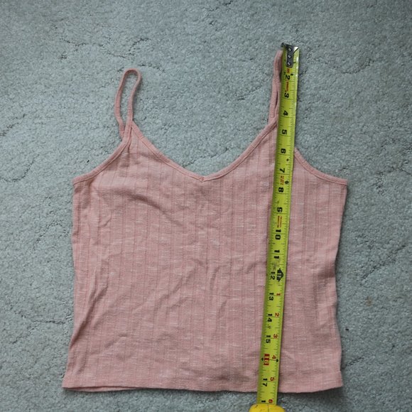Light Pink Ribbed Crop Top Size M - Picture 5 of 6